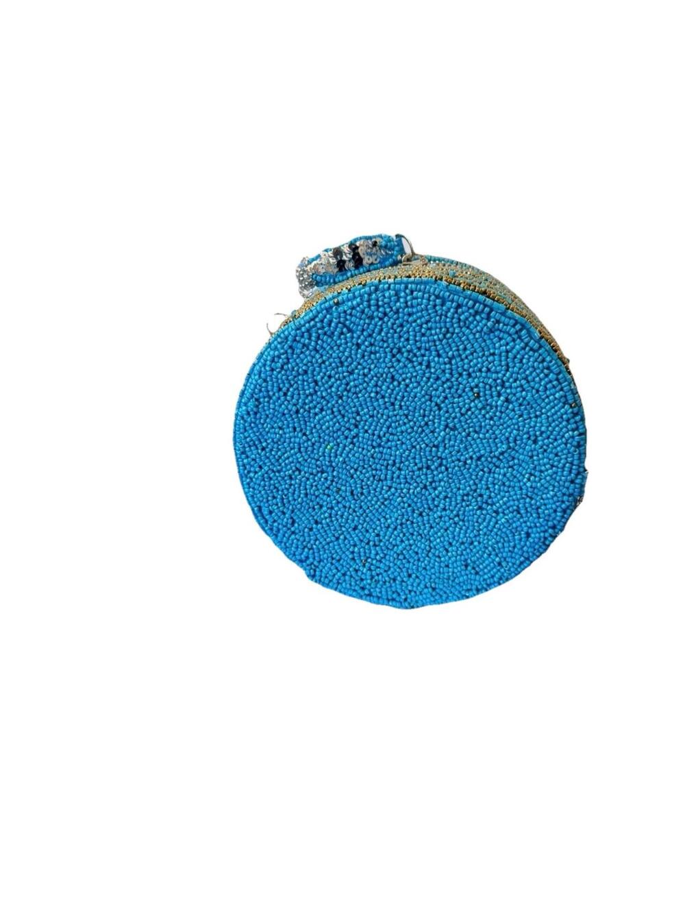 Handcrafted Beaded Round “Caviar” Bag – Made in India | NWT TikTok Viral - Picture 2 of 2